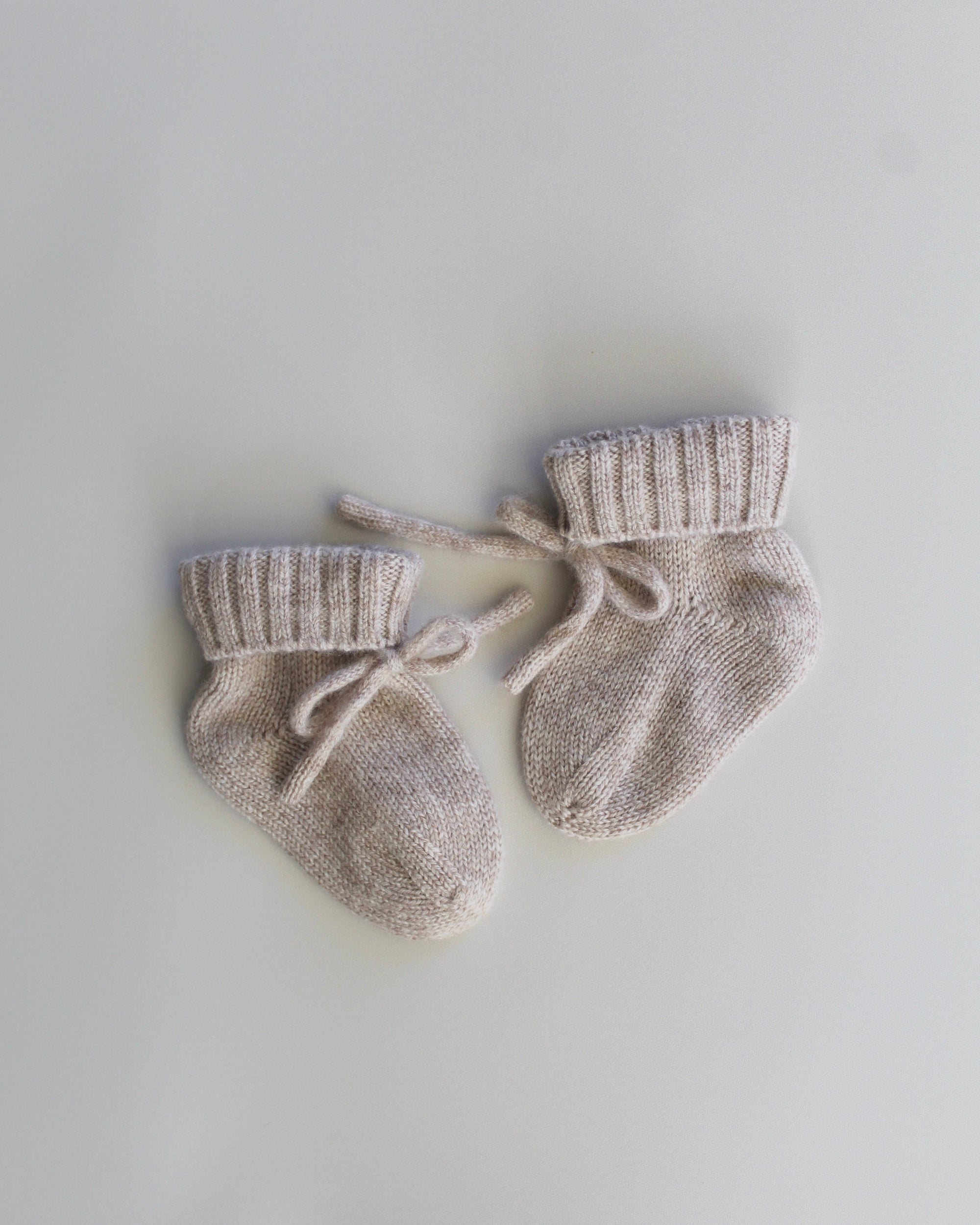 Cashmere Baby Booties - Toast