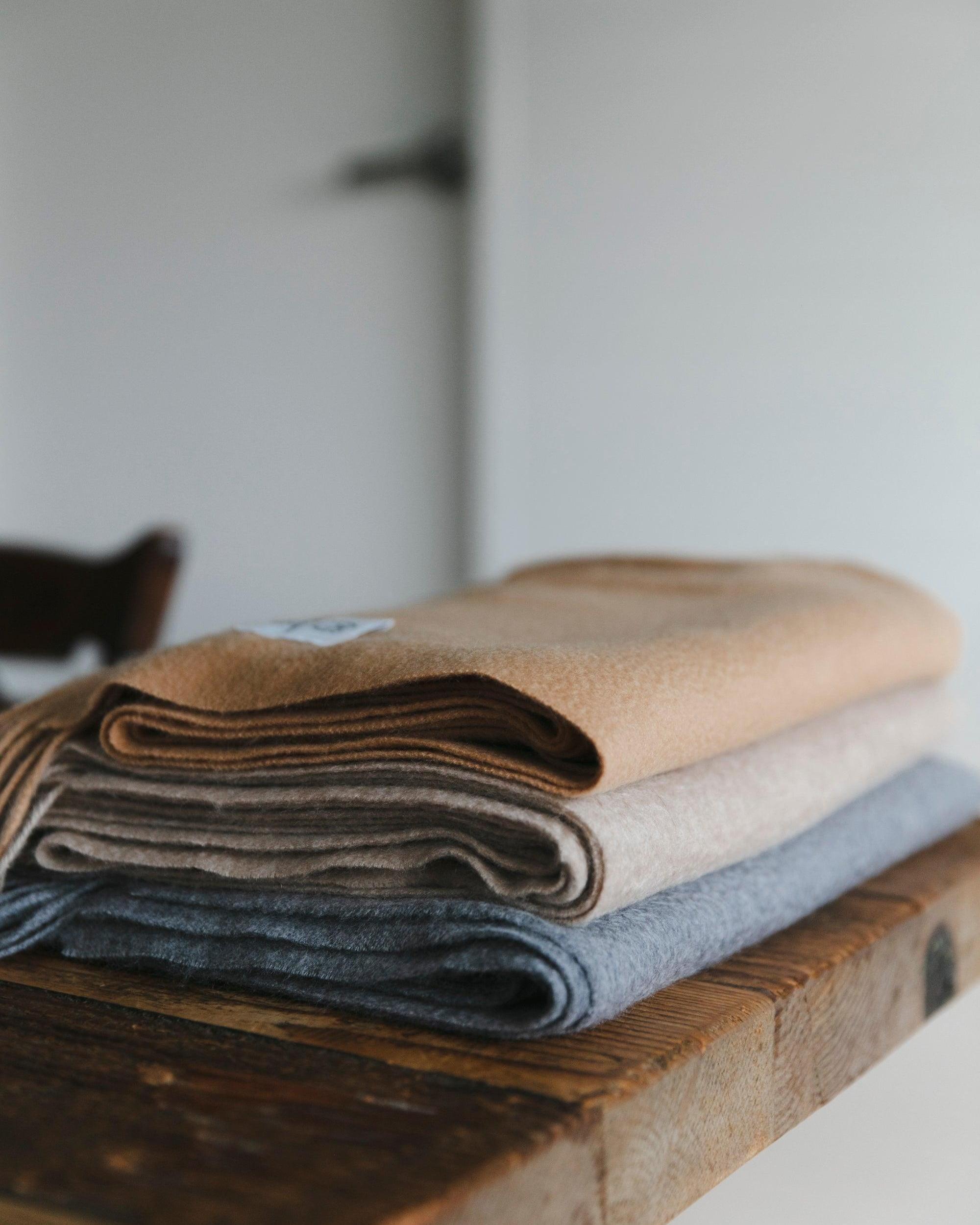 Alma Large Cashmere Wrap - Sand - Heirloom Cashmere Australia