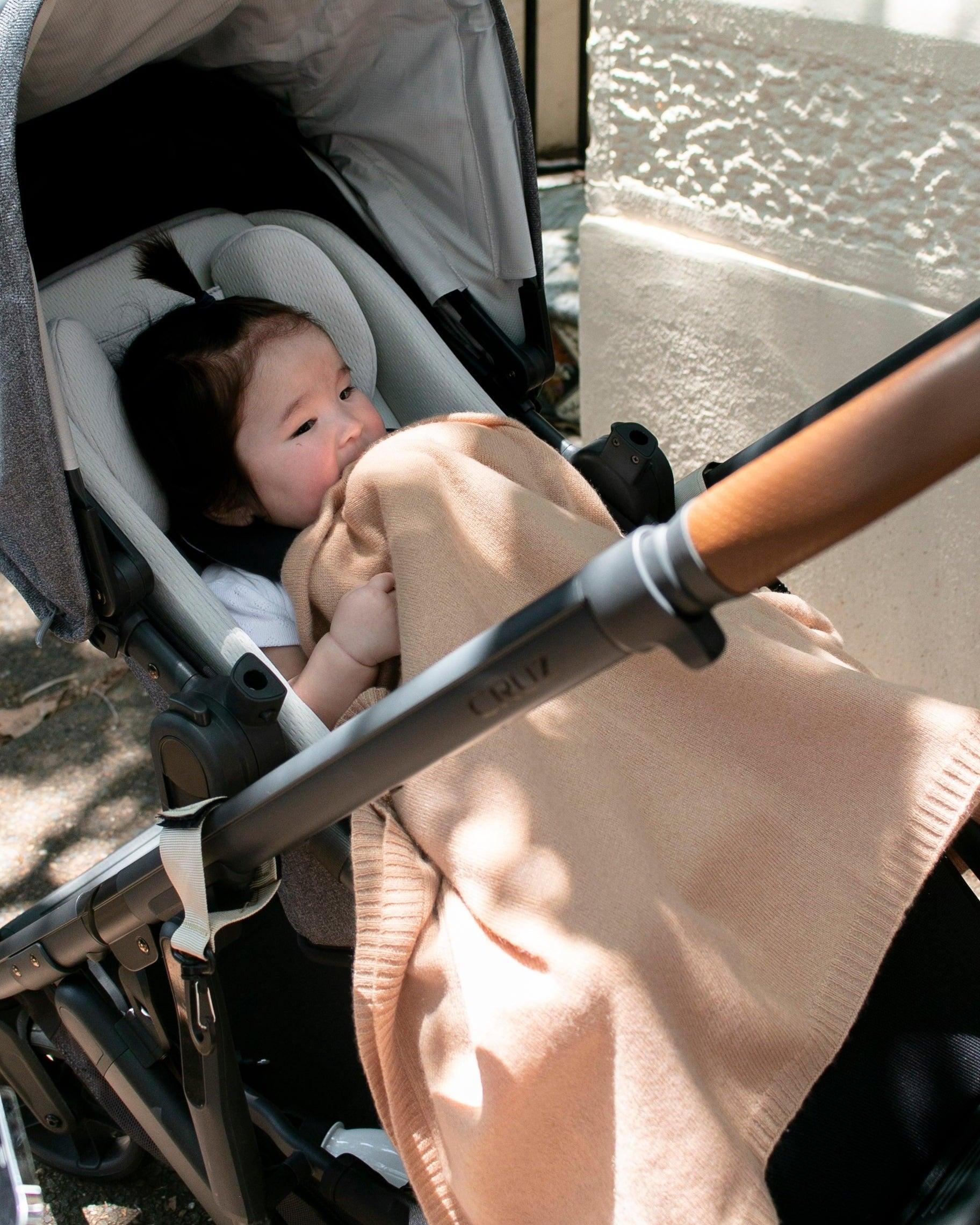 Cashmere Plain Knit Baby Blanket - Cinnamon - Heirloom Cashmere Australia