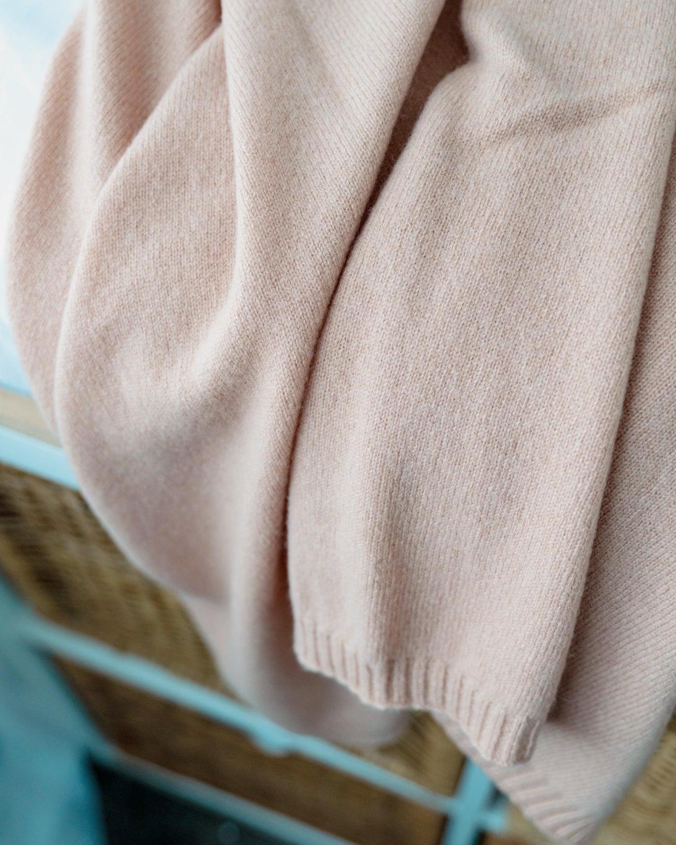 Cashmere Plain Knit Baby Blanket - Cinnamon - Heirloom Cashmere Australia