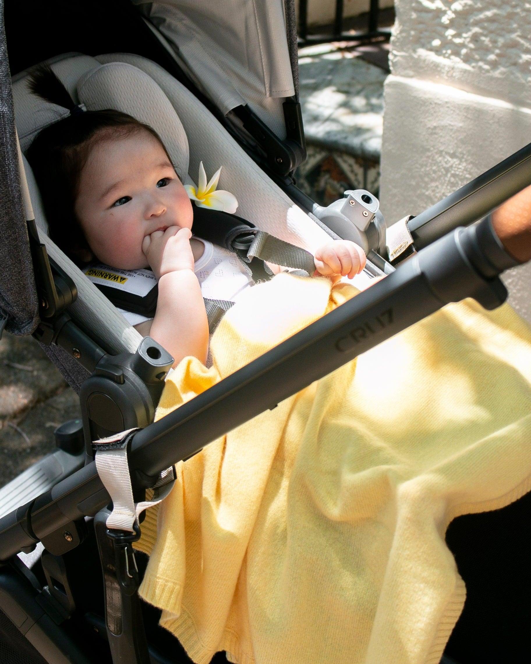 Cashmere Plain Knit Baby Blanket - Lemon - Heirloom Cashmere Australia