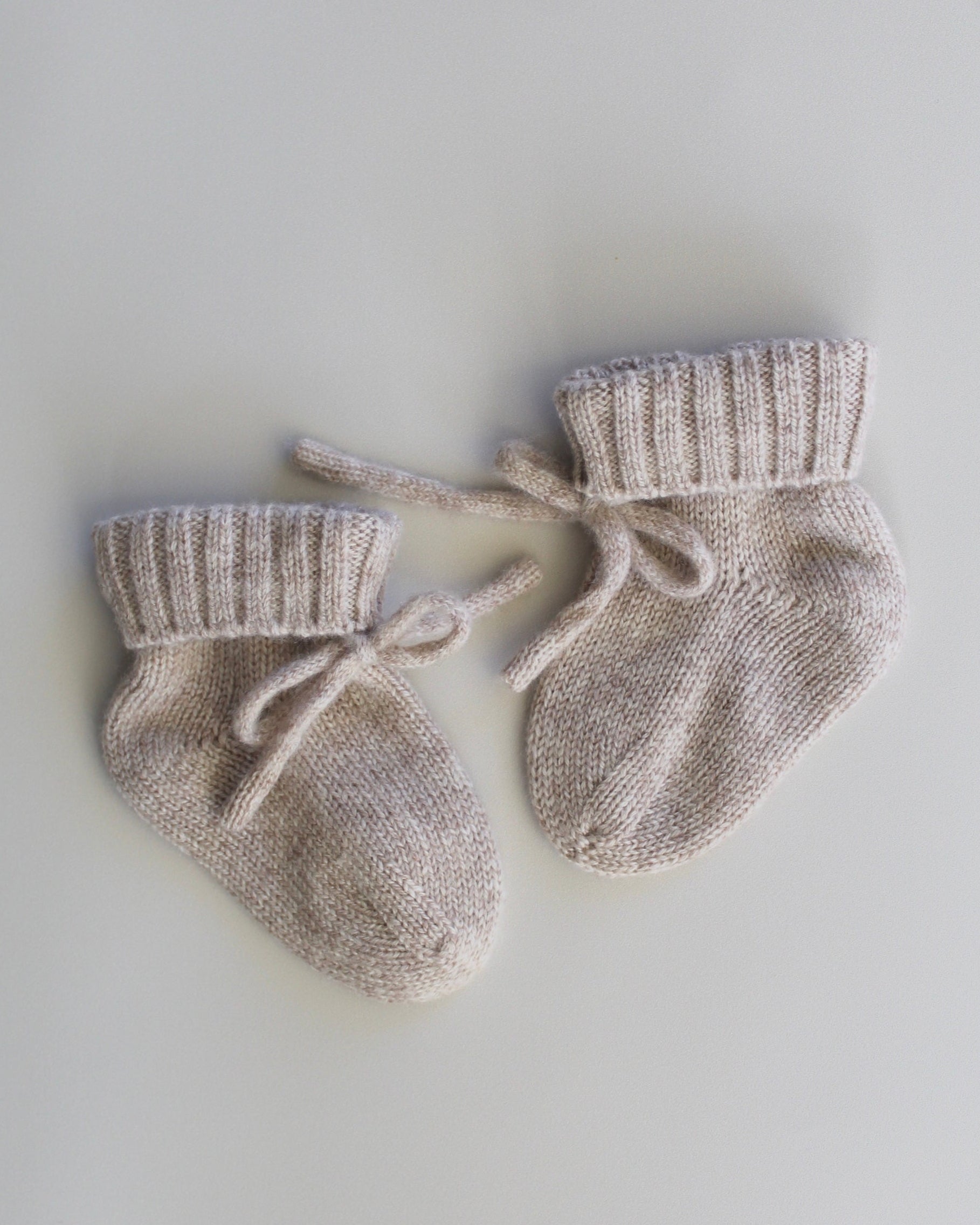 cashmere baby booties toast