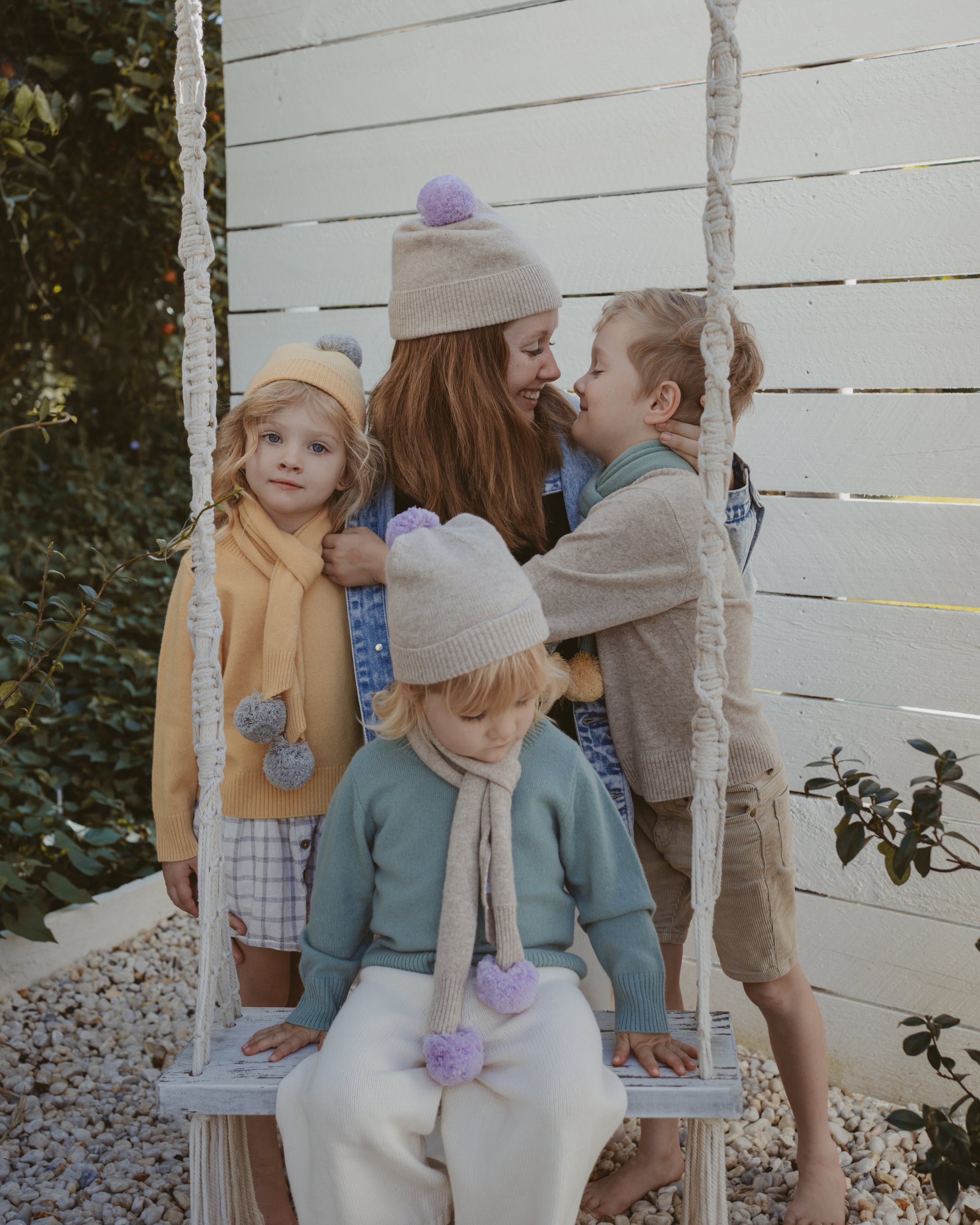 cashmere pompom beanie 1
