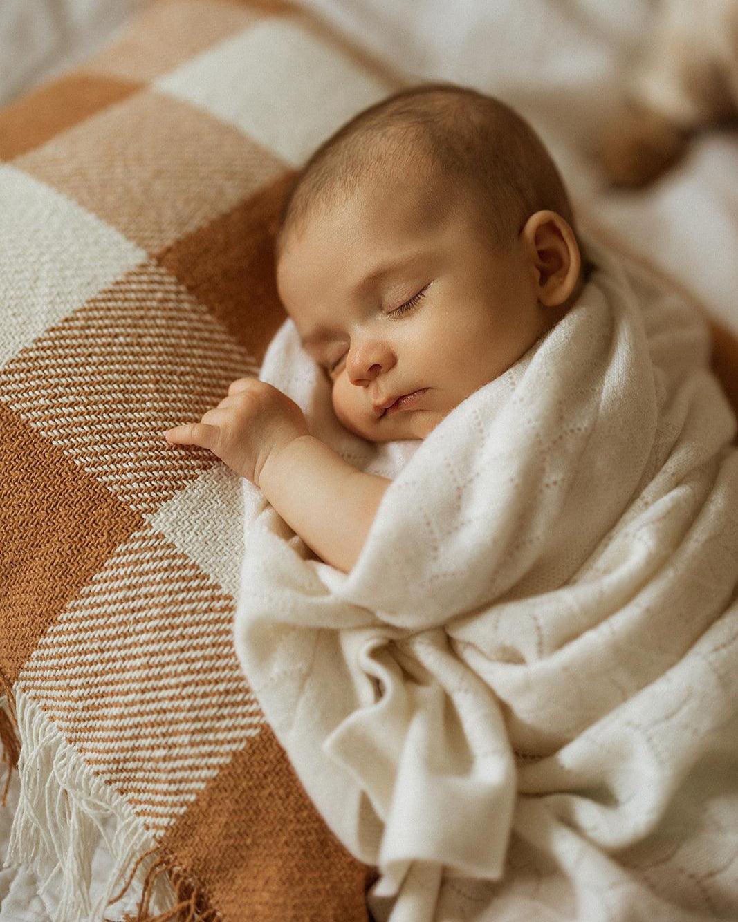 Vintage Cashmere Baby Blanket - Leaf - Heirloom Cashmere Australia