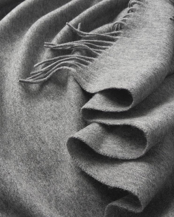 Alma Large Cashmere Wrap - Slate - Heirloom Cashmere Australia