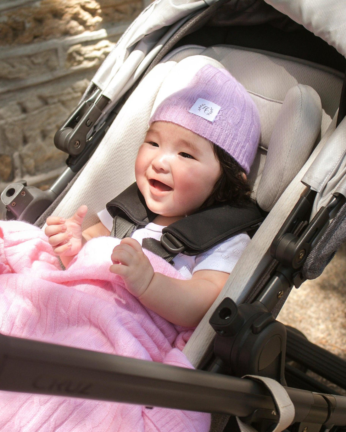 Cashmere Baby Beanie - Blush - Heirloom Cashmere Australia