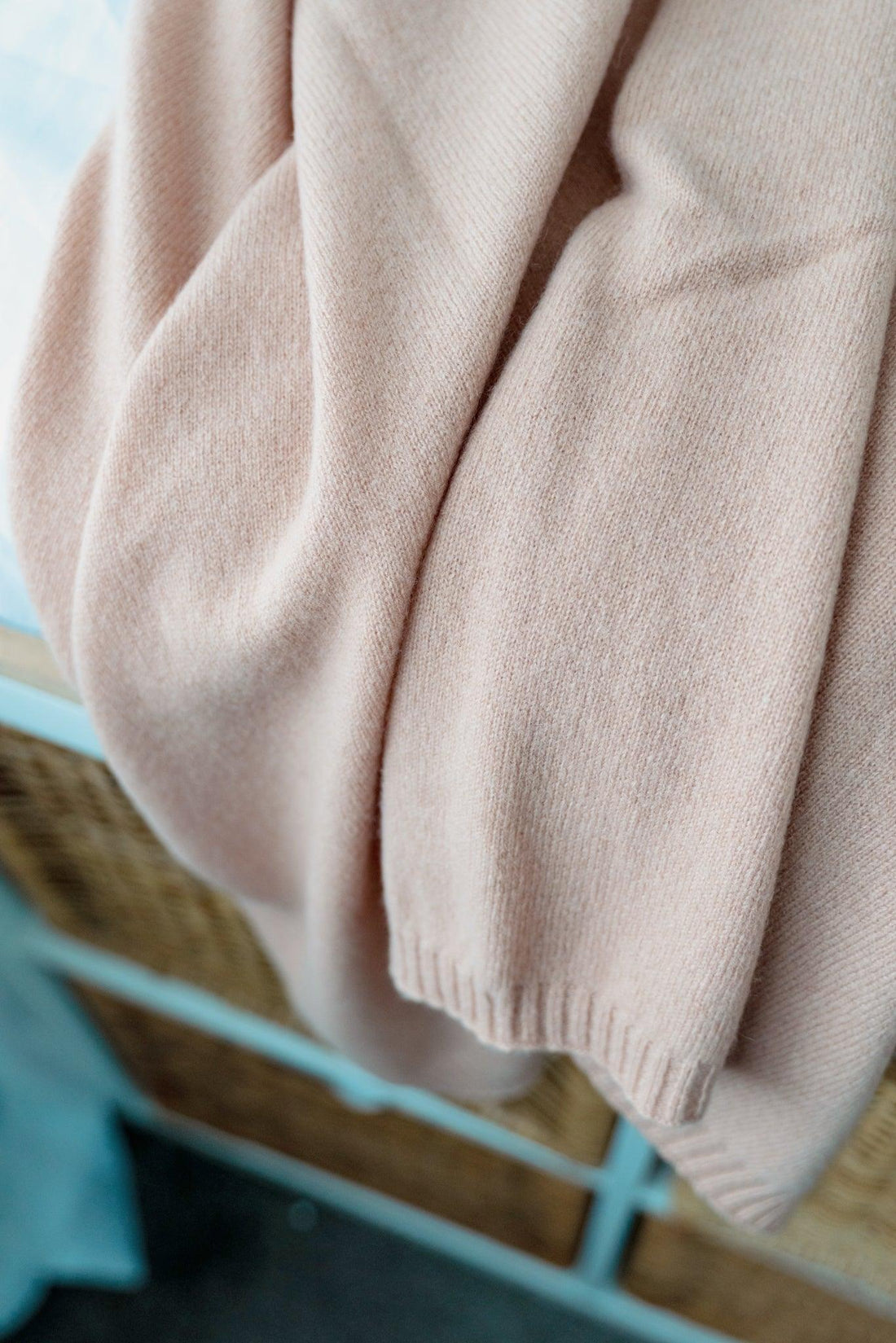 Cashmere Plain Knit Baby Blanket - Cinnamon - Heirloom Cashmere Australia