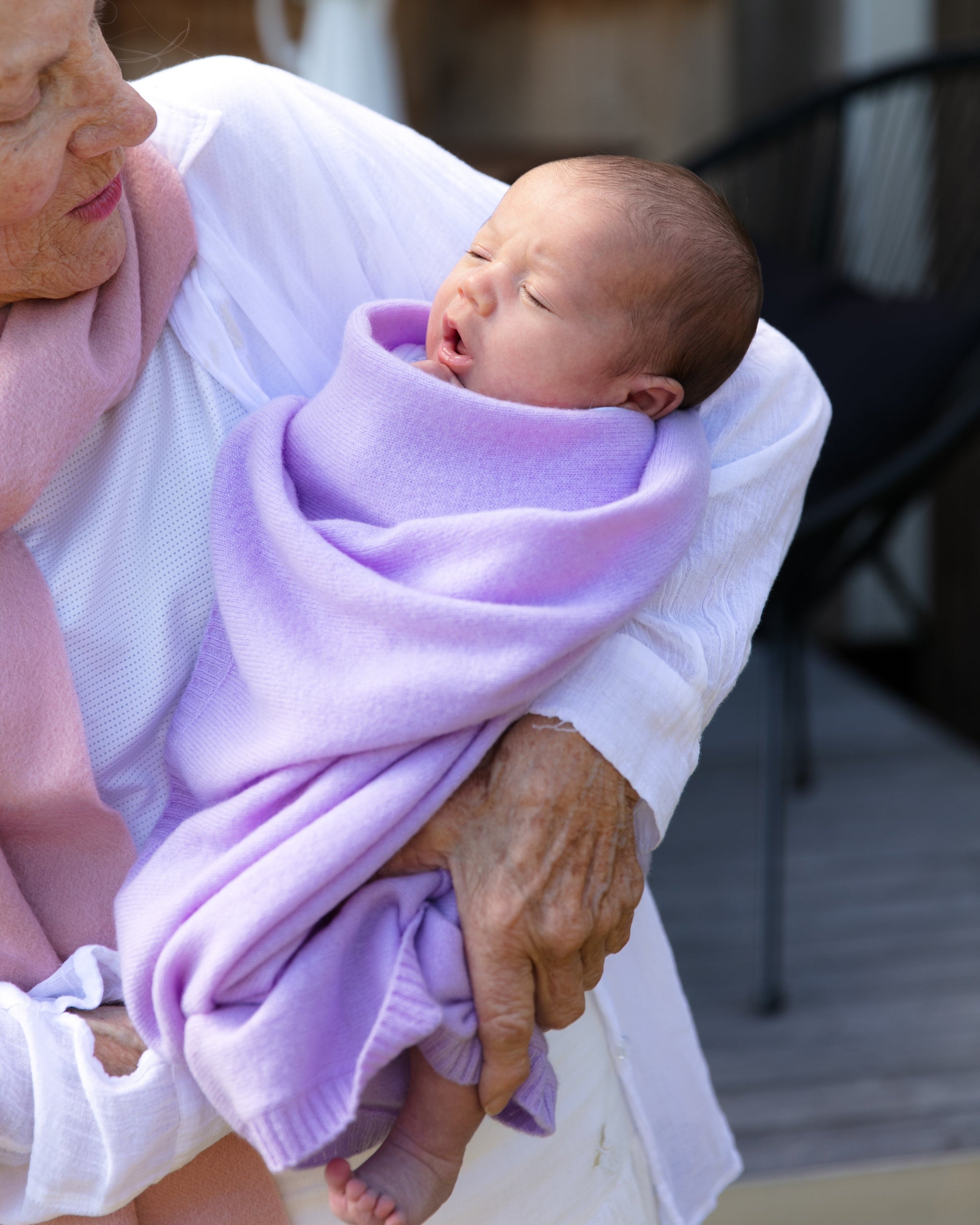 cashmere baby blanket lavender 1