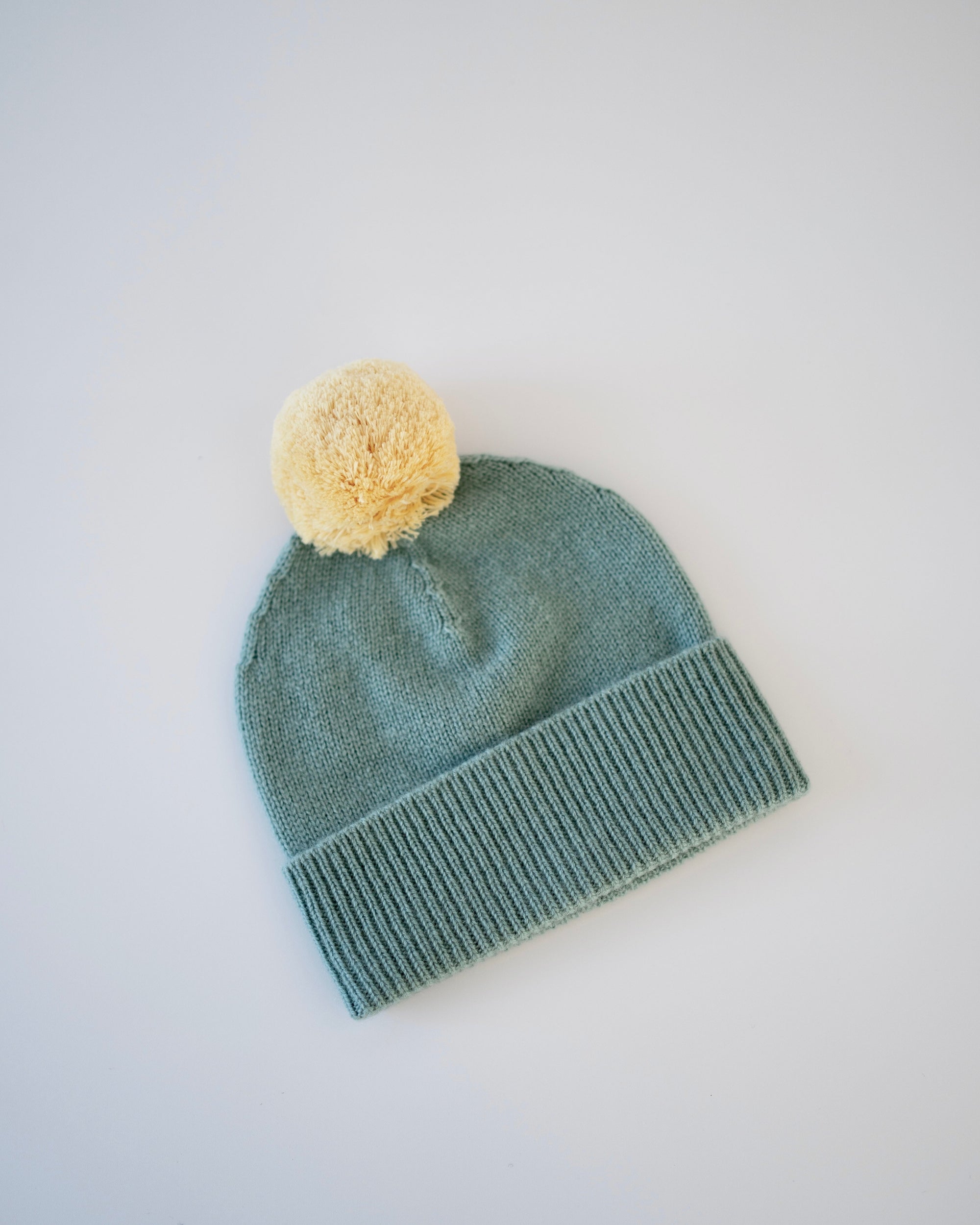 cashmere kids beanie sage