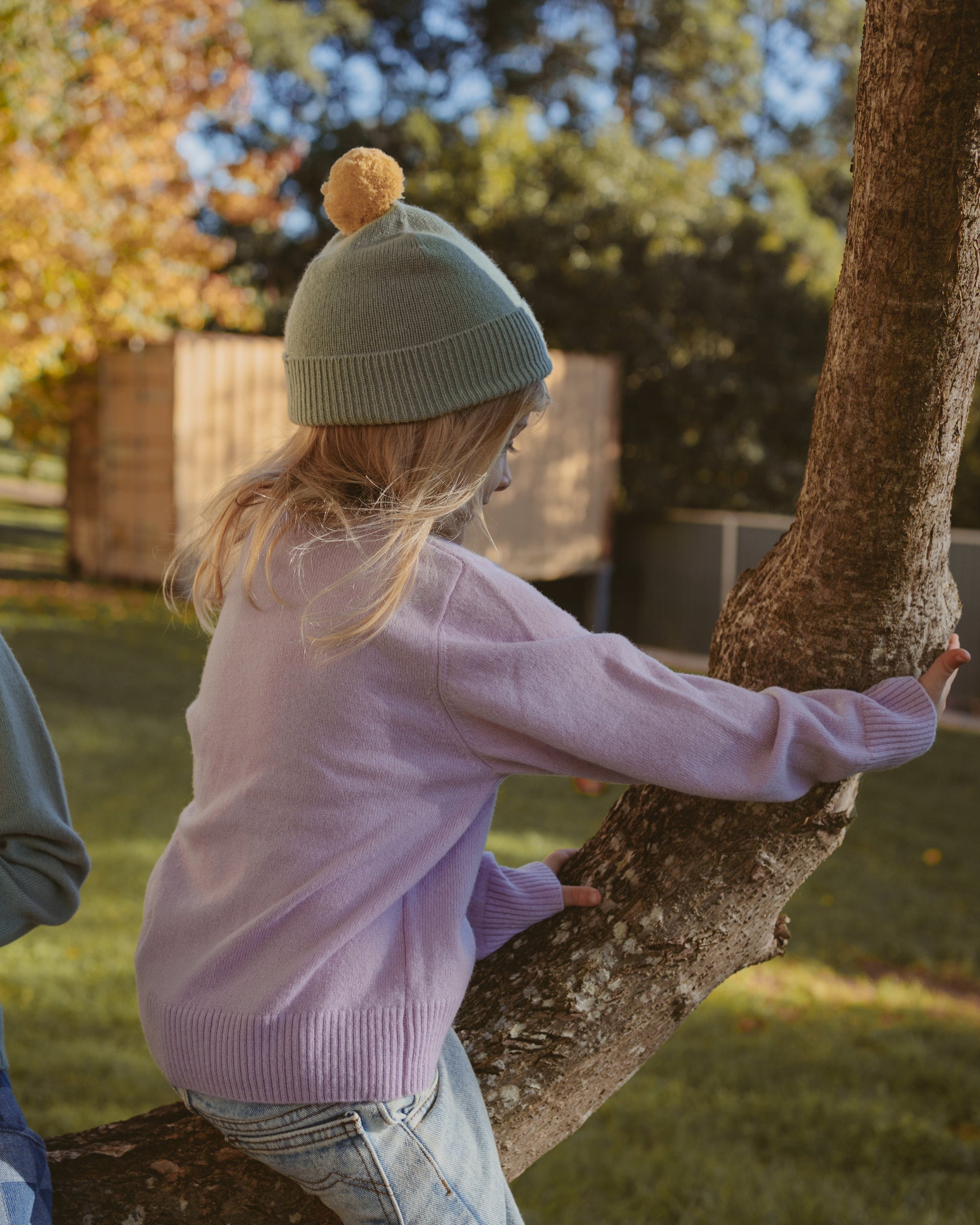cashmere kids beanie sage 4