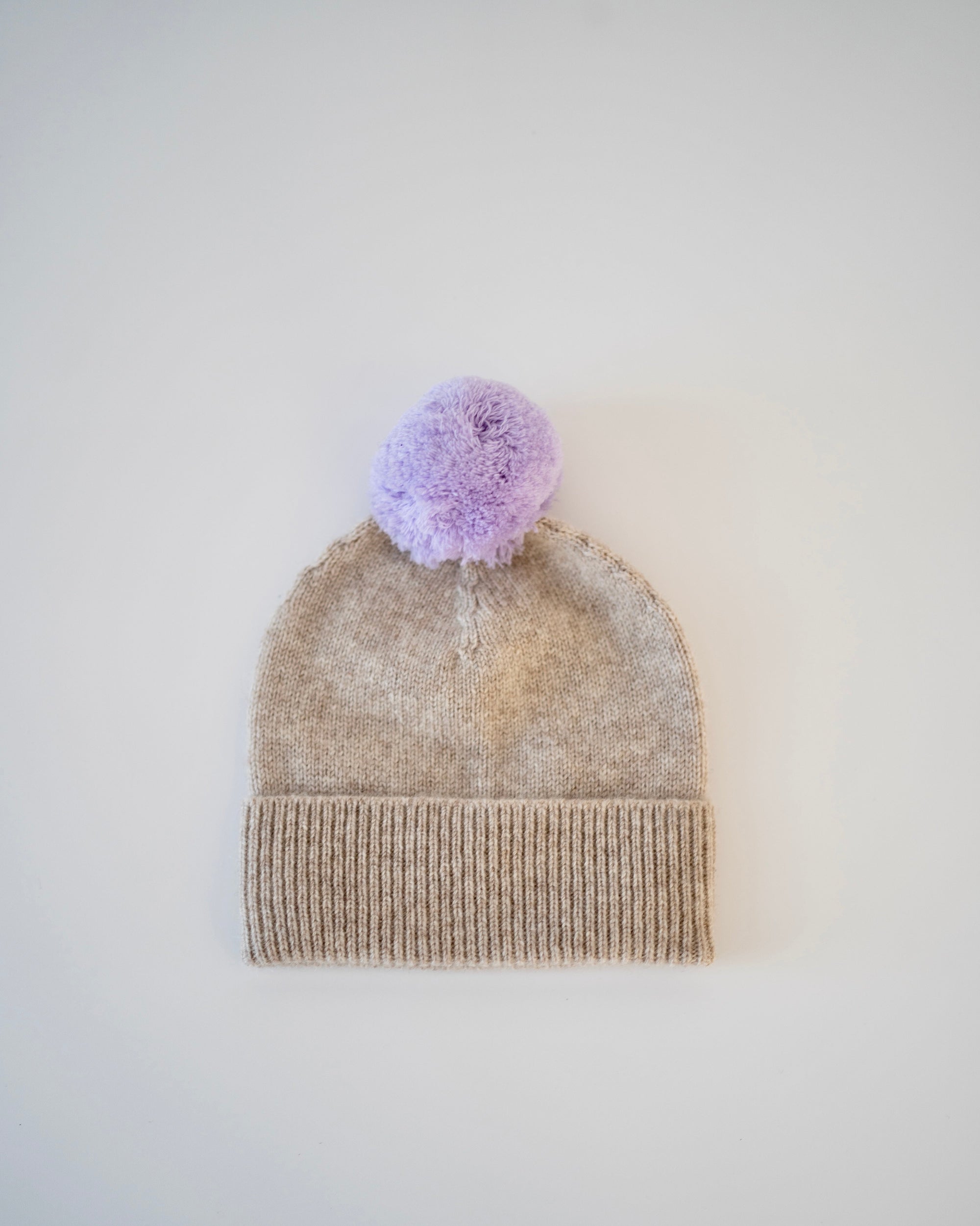 cashmere kids pom-pom beanie
