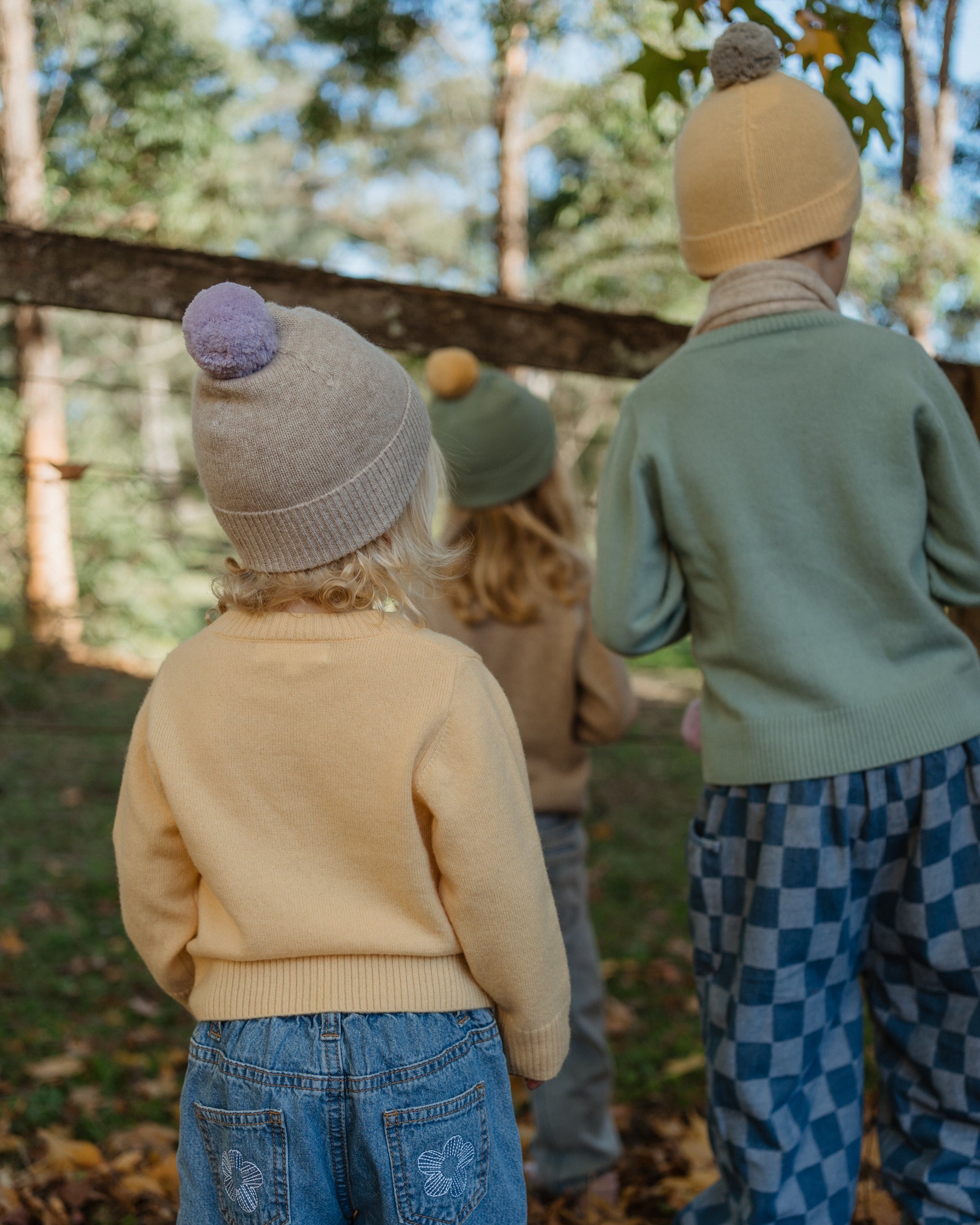 cashmere kids pom-pom beanie 2