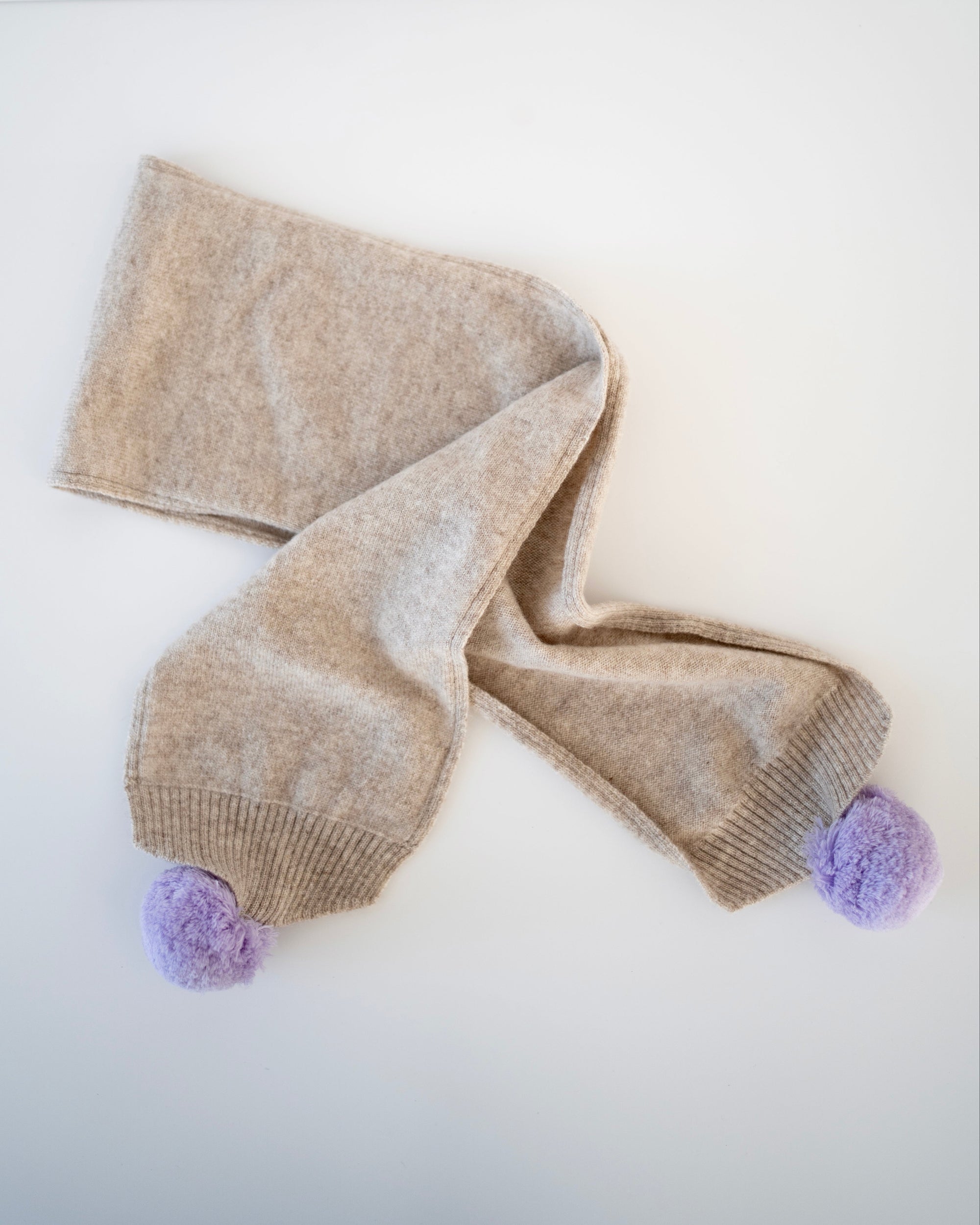 cashmere kids pom-pom scarf