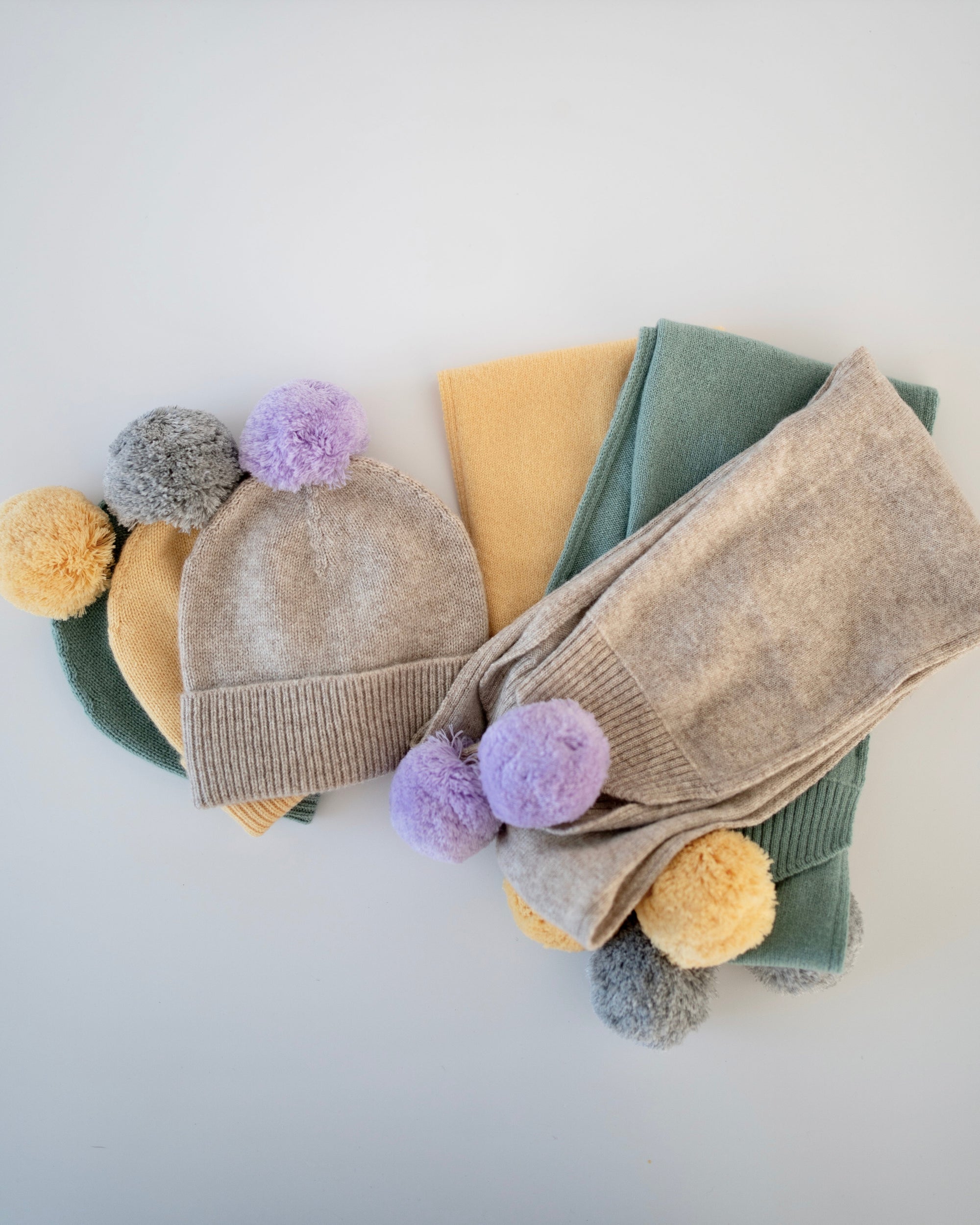 cashmere kids pompom scarf 1