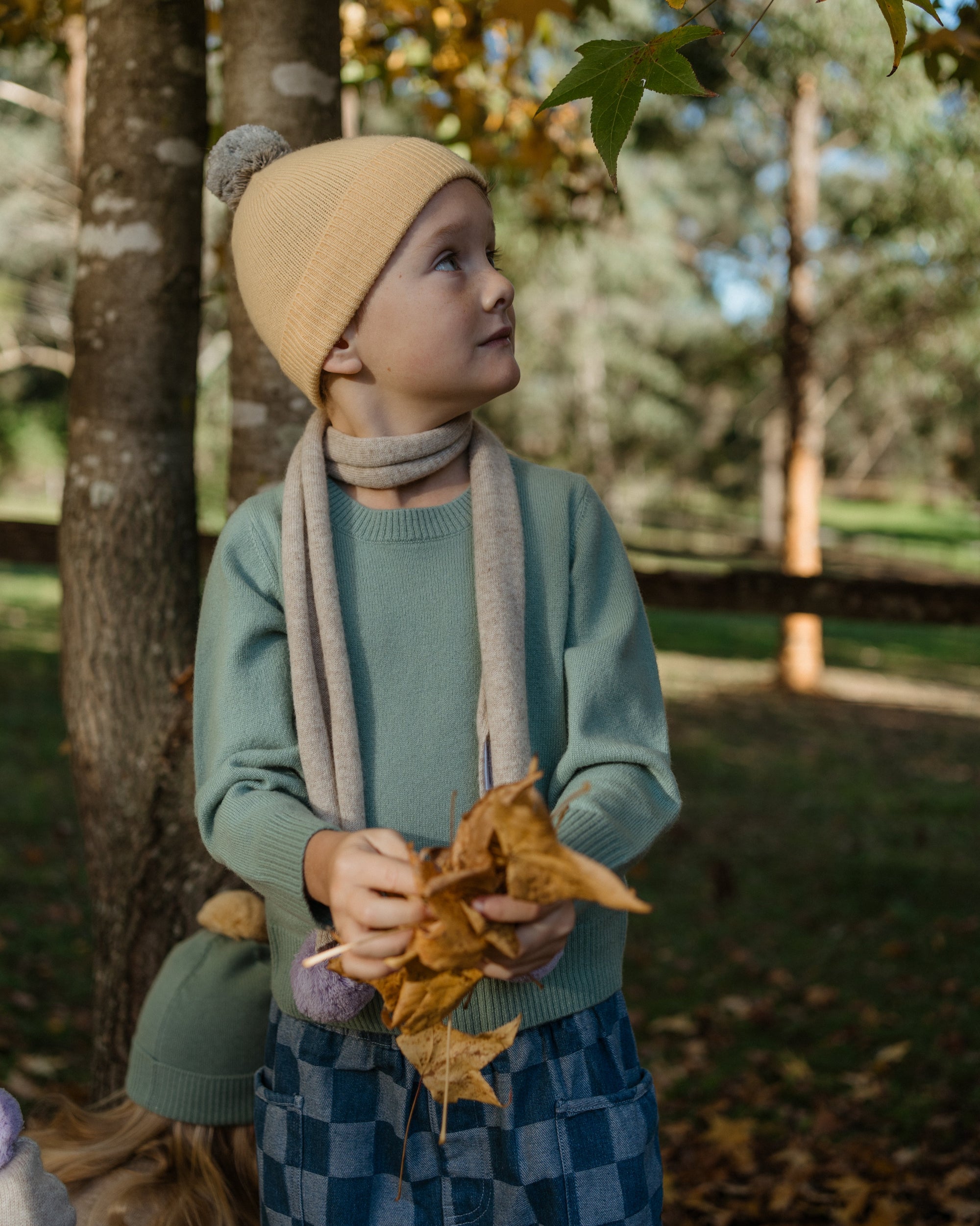 cashmere kids pullover sage 1