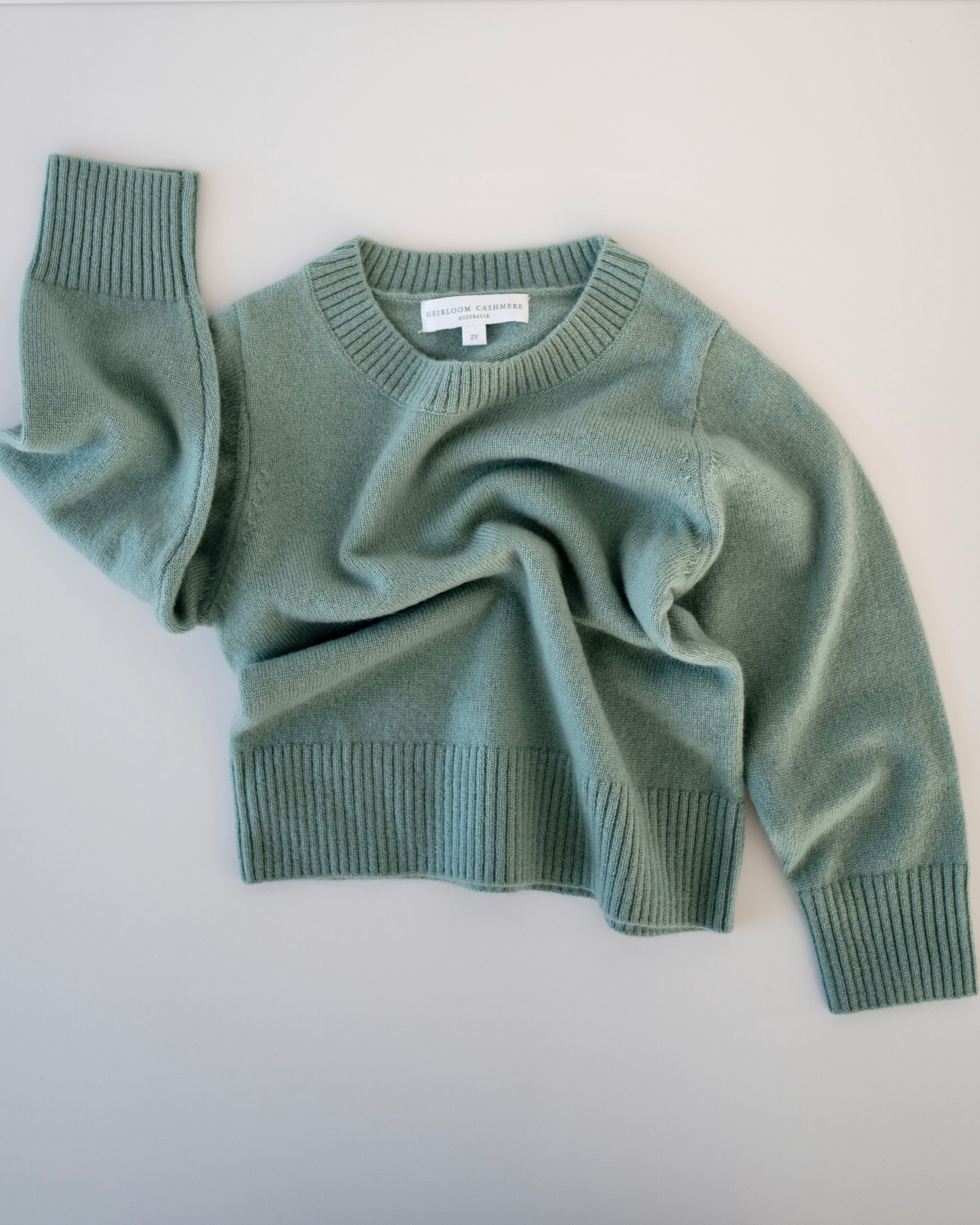cashmere kids pullover sage 5