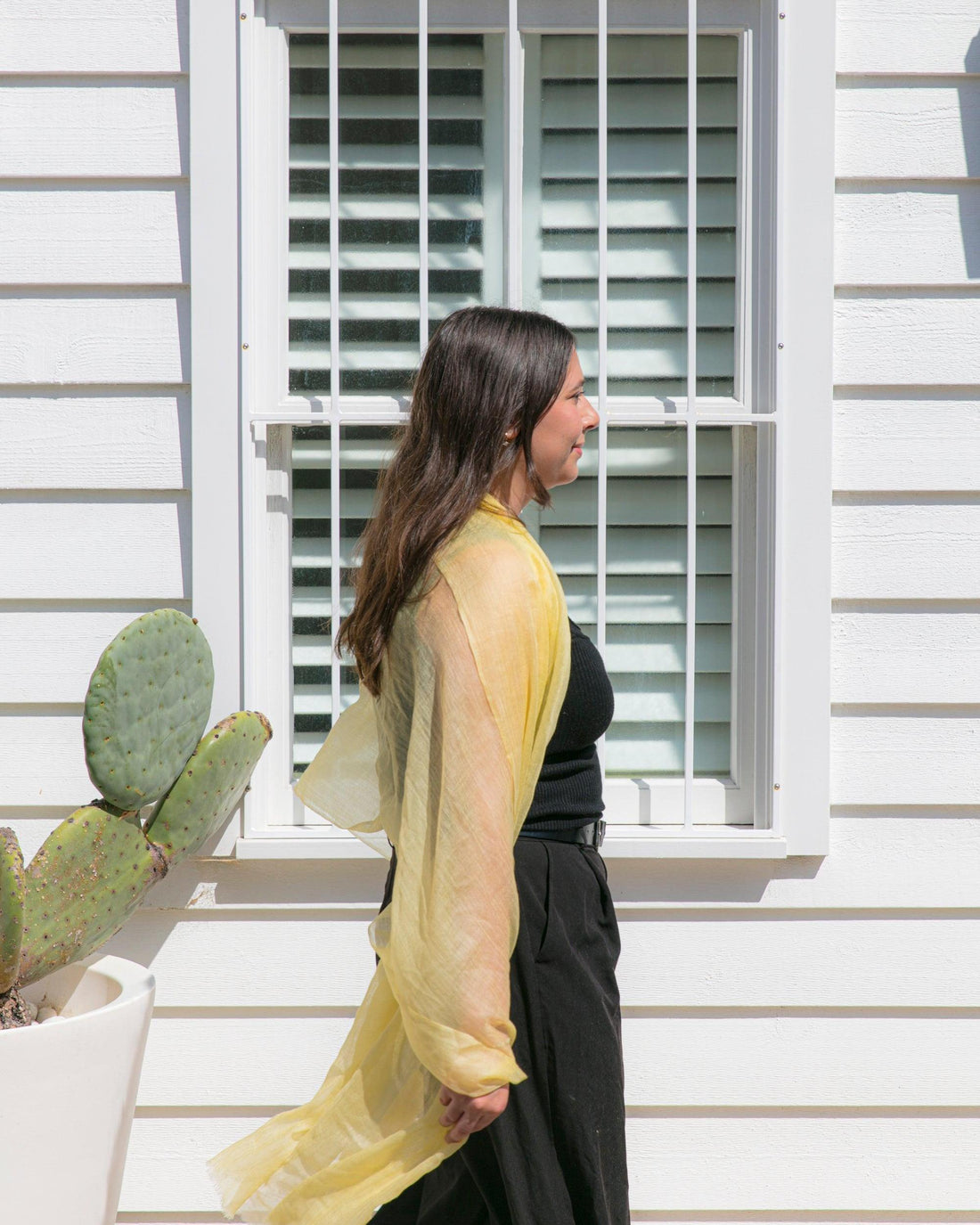 Clara Lightweight Cashmere Shawl - Lemon - Heirloom Cashmere Australia