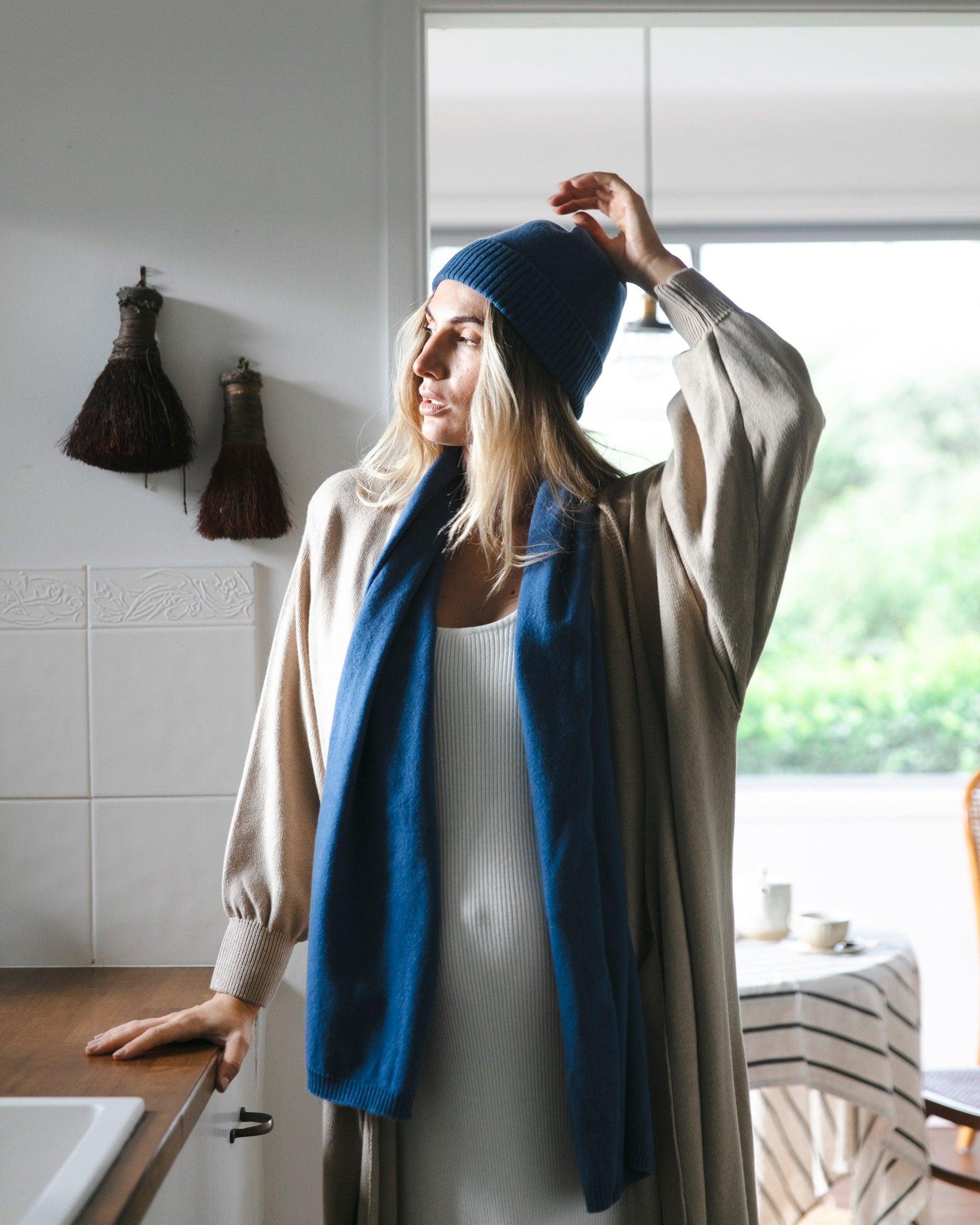 Meja Everyday Cashmere Scarf - Indigo - Heirloom Cashmere Australia
