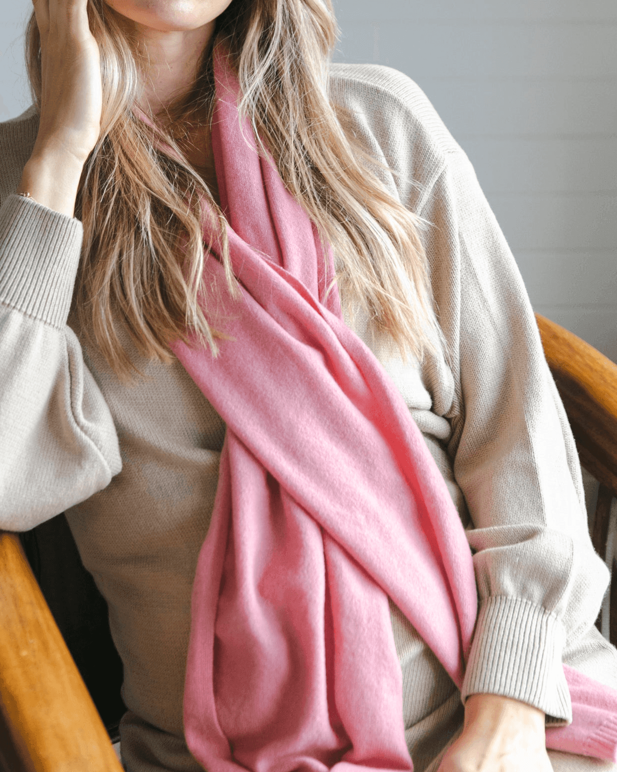 Meja Everyday Cashmere Scarf - Rose - Heirloom Cashmere Australia