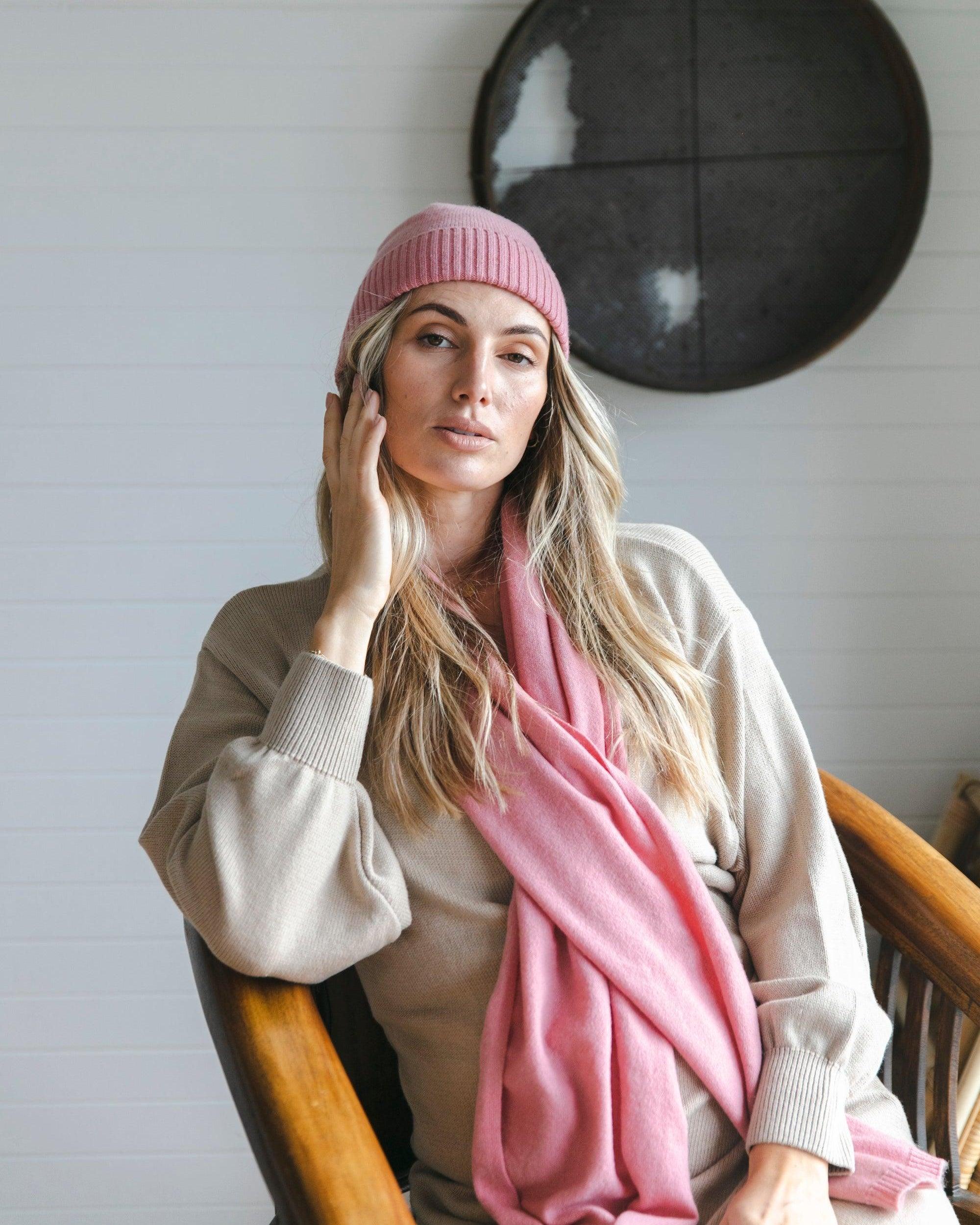 Meja Everyday Cashmere Scarf - Rose - Heirloom Cashmere Australia