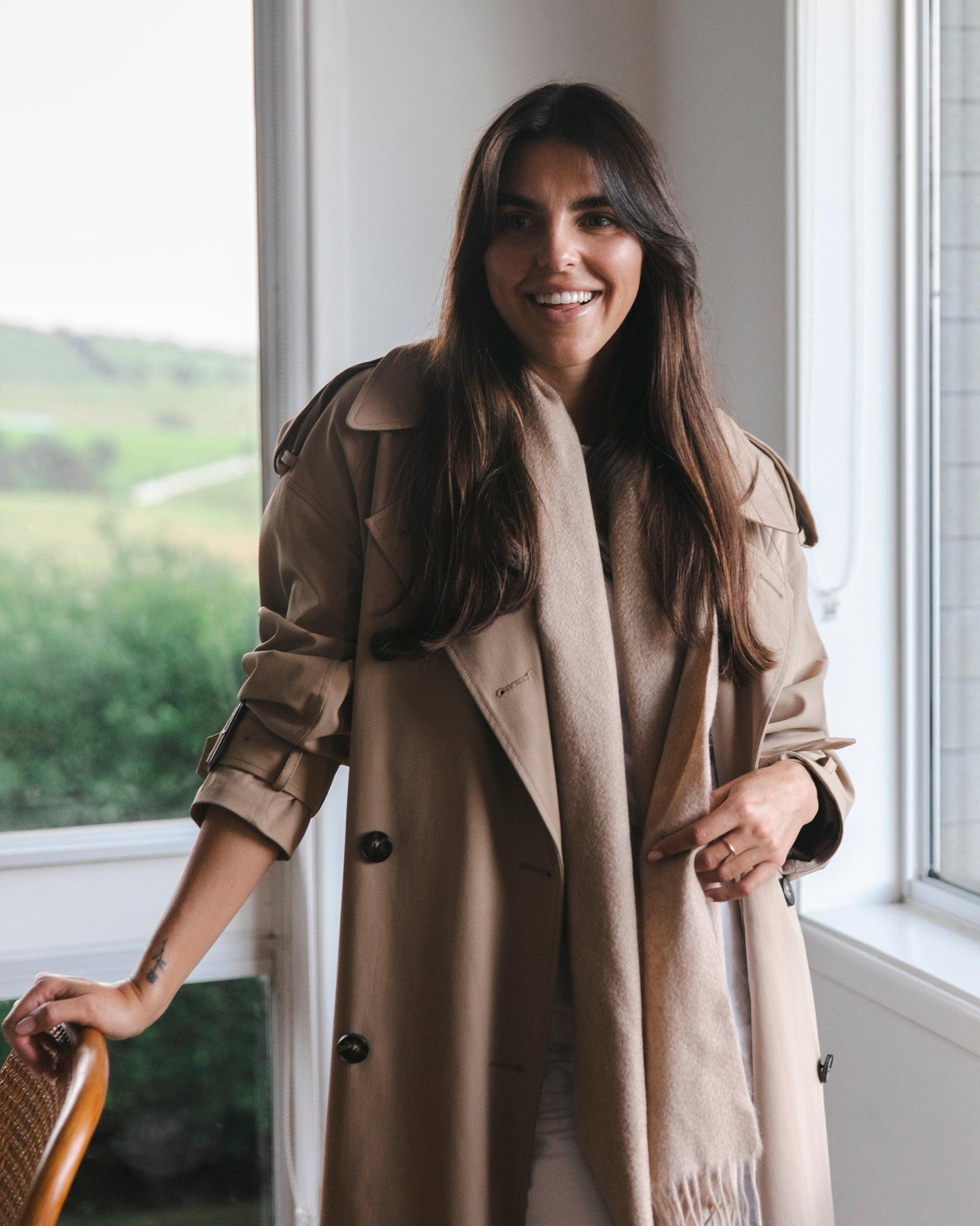 Sofia Cashmere Scarf - Sand - Heirloom Cashmere Australia